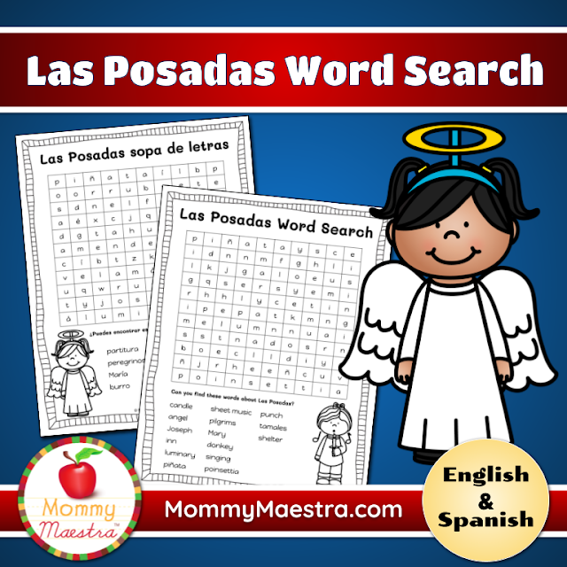 Mommy maestra free las posadas word search