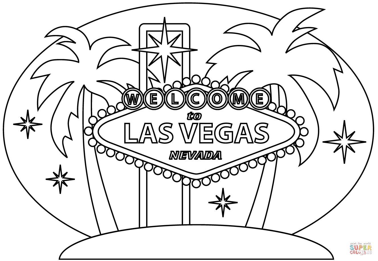 Las vegas coloring pages printable for free download