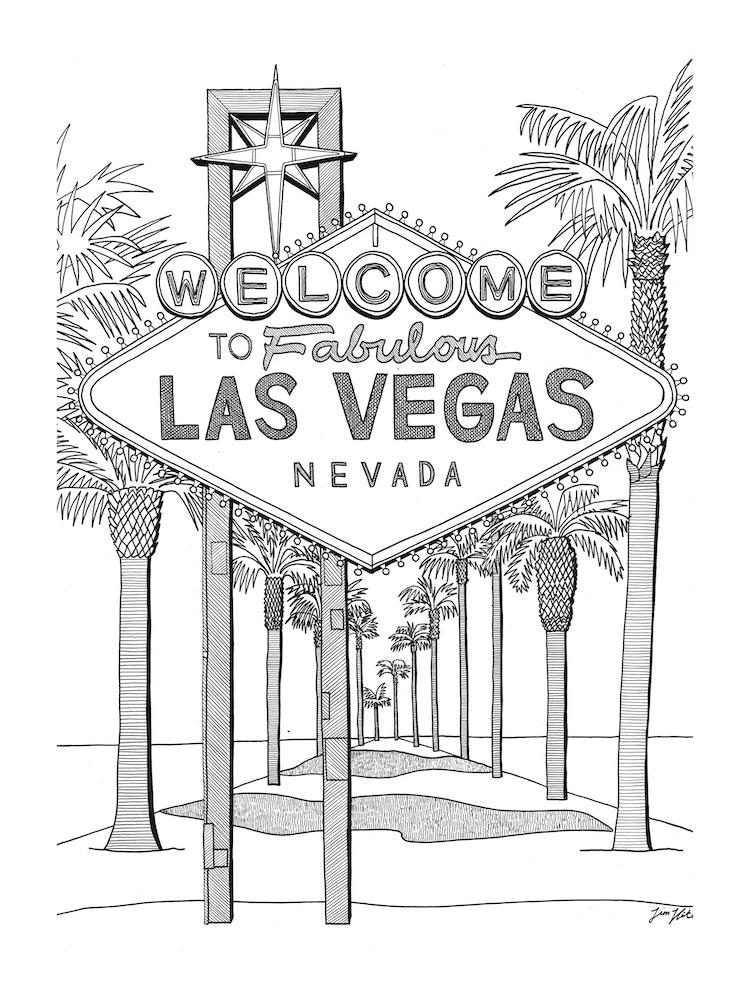 Vegas art print by jim kite