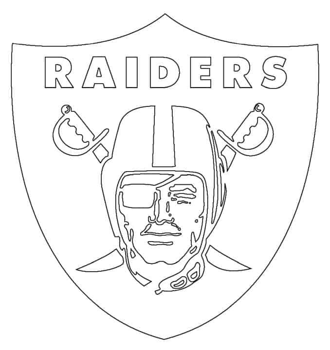 Oakland raiders logo coloring page