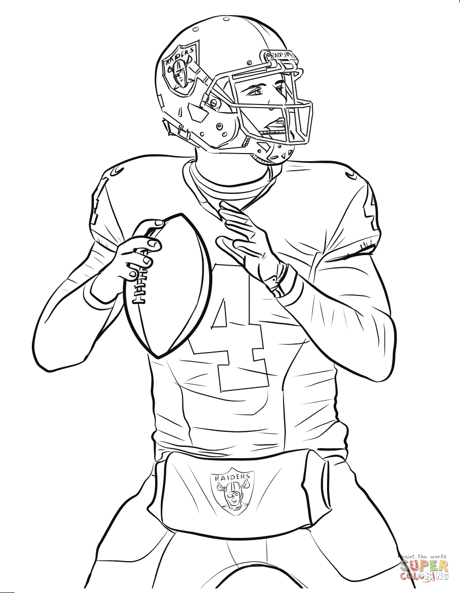 Football player coloring pages printable for free download