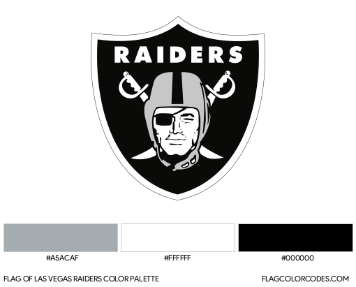 Las vegas raiders flag color codes