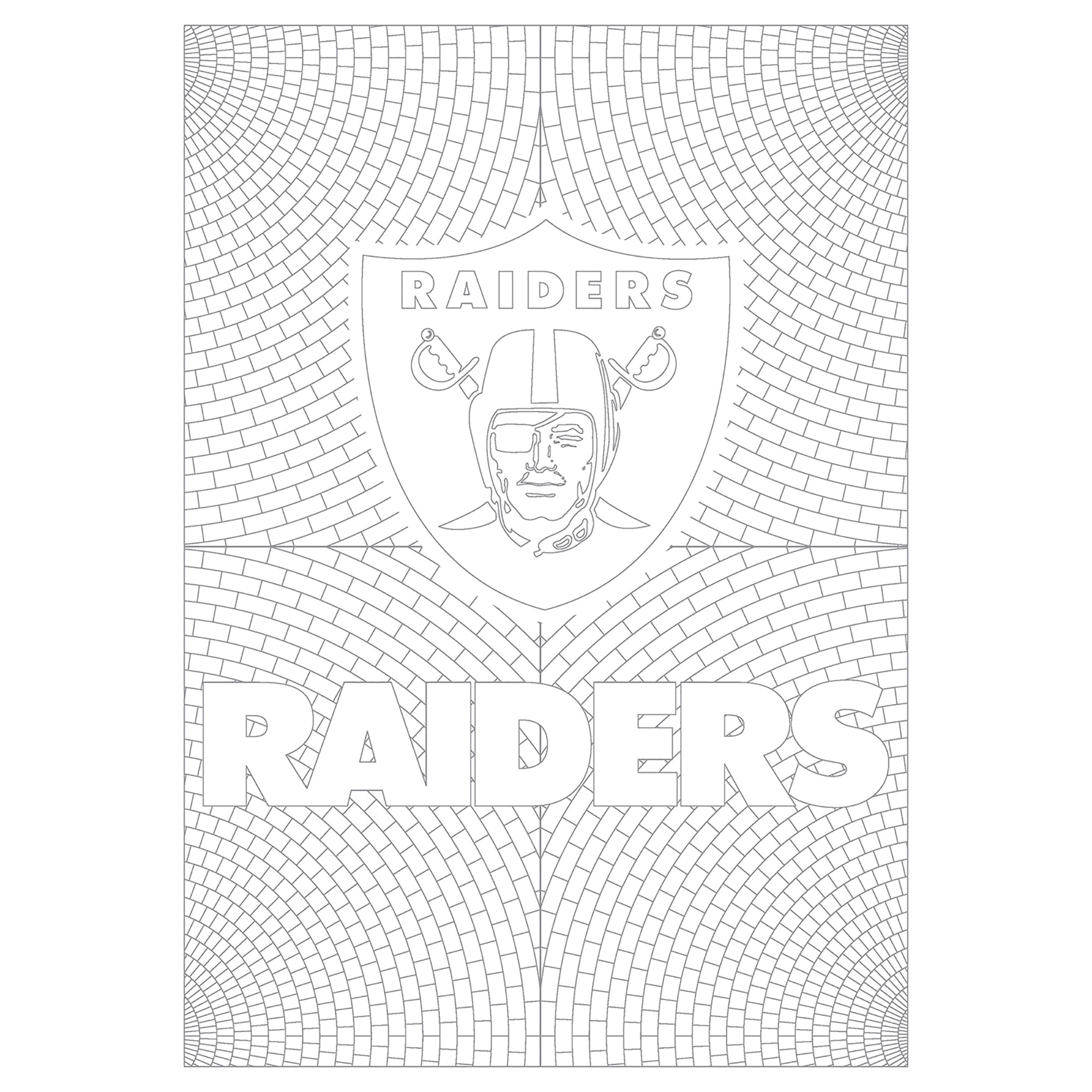 In the sports zone nfl adult coloring book oakland raiders