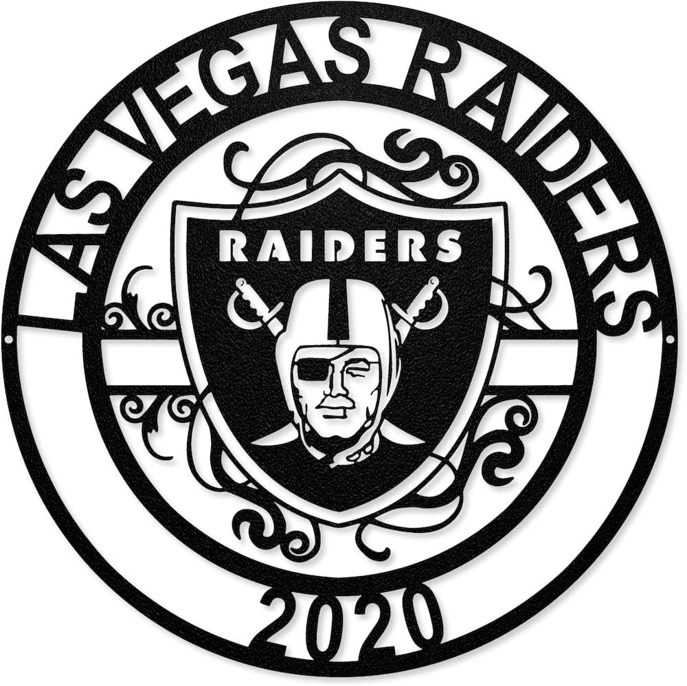 Nfl las vegas raiders laser cut metal signblack sports outdoors