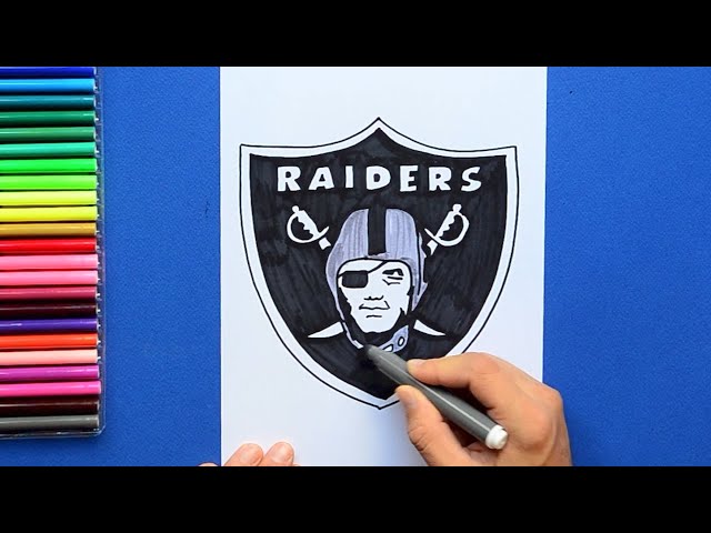 How to draw las vegas raiders logo nfl tea