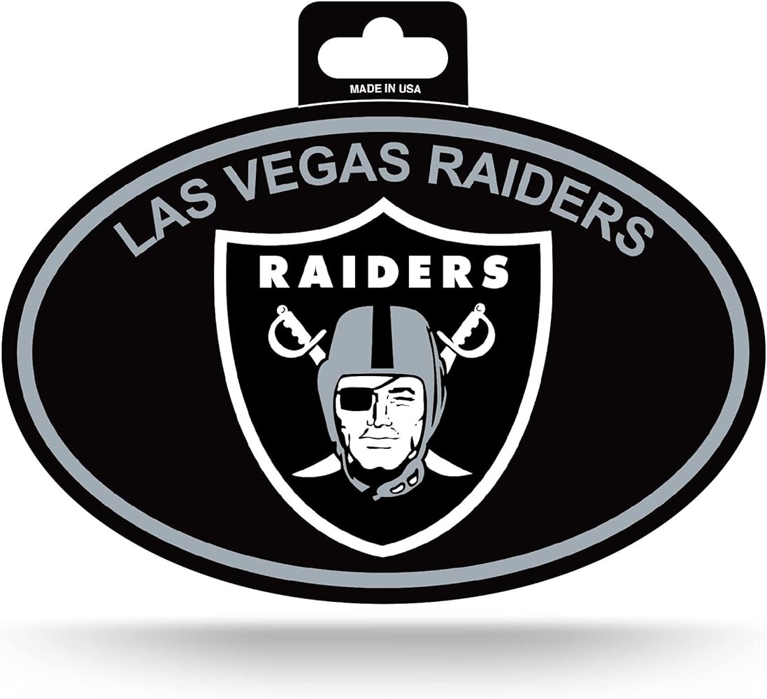 Rico industries nfl las vegas raiders color team logo oval sticker sports outdoors