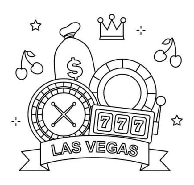 Cool las vegas coloring page