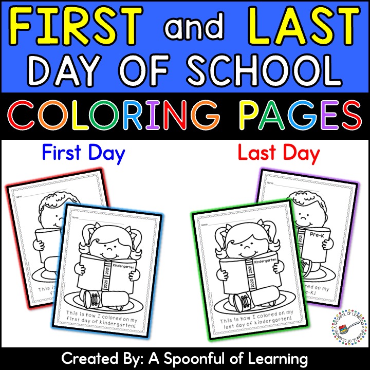 First and last day of school coloring pages