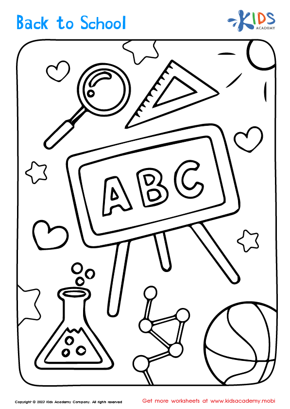 Free back to school coloring page