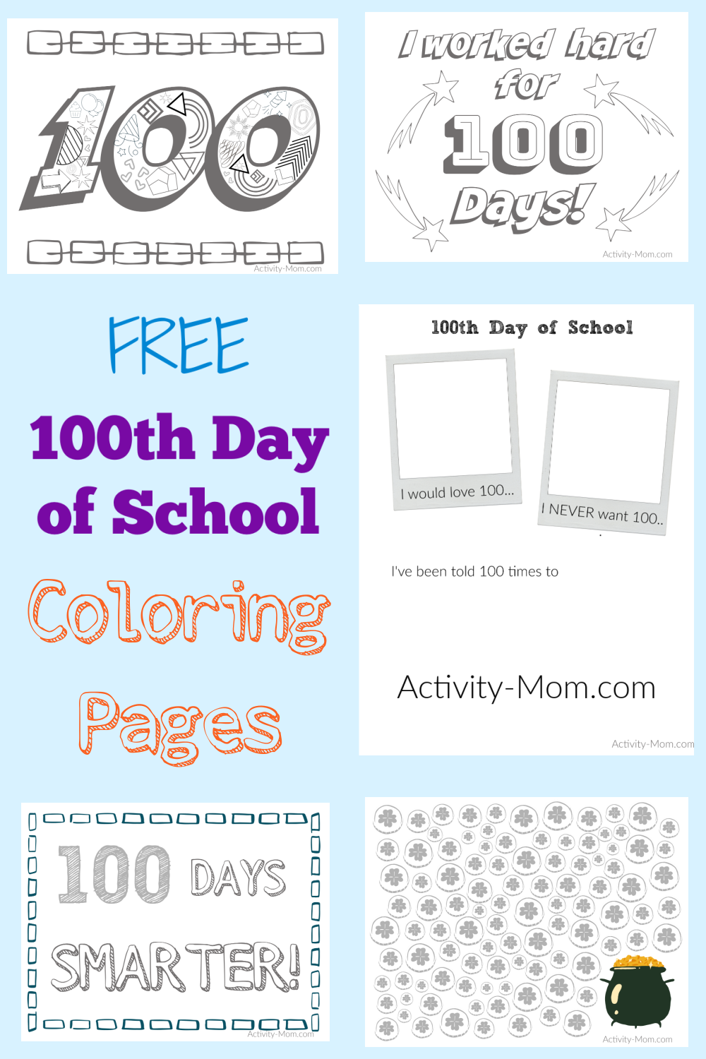 Th day of school coloring pages free printable