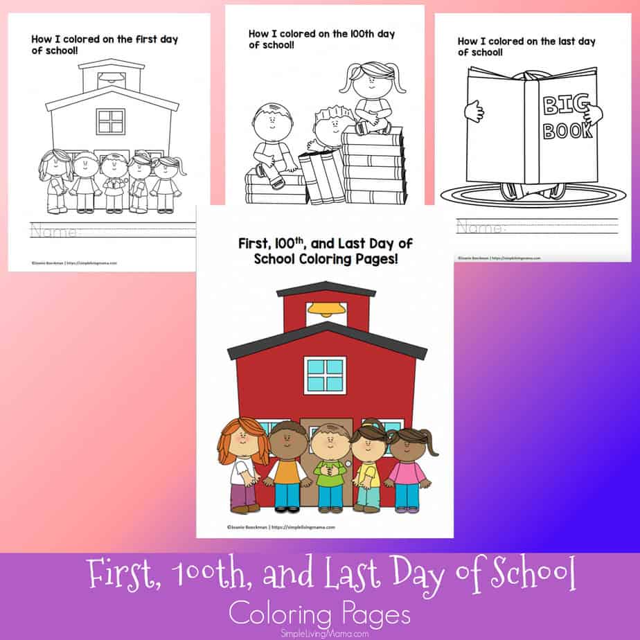 First th and last day of school coloring pages