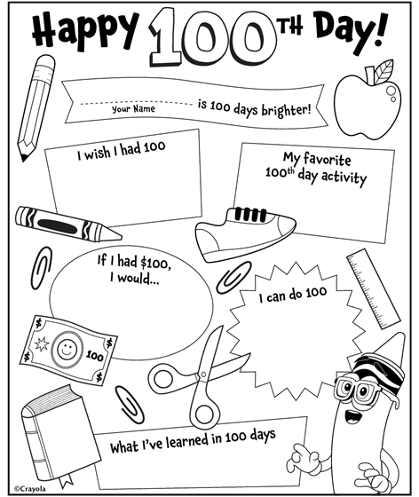 Happy th day of school coloring page