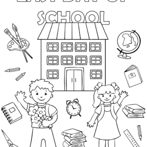 Last day of school coloring pages printable for free download