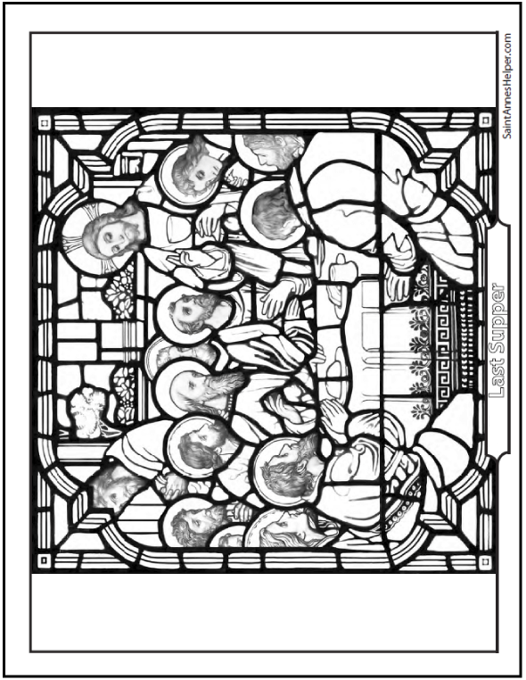 Last supper picture âïâïjesus apostles holy thursday coloring page