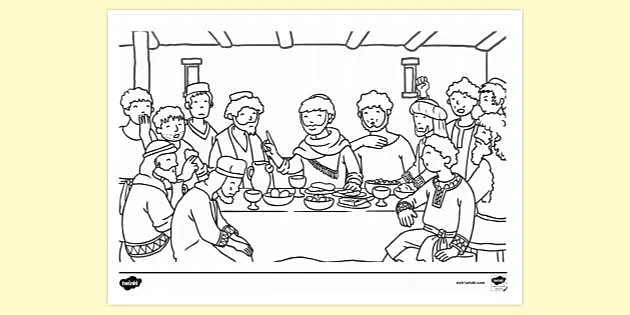 The last supper louring sheets teacher made