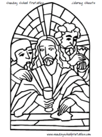 Stained glass coloring pages