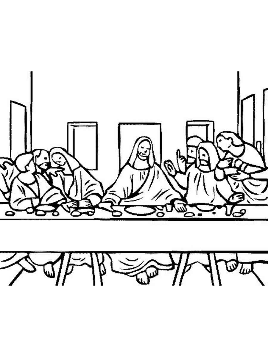 The last supper coloring pages