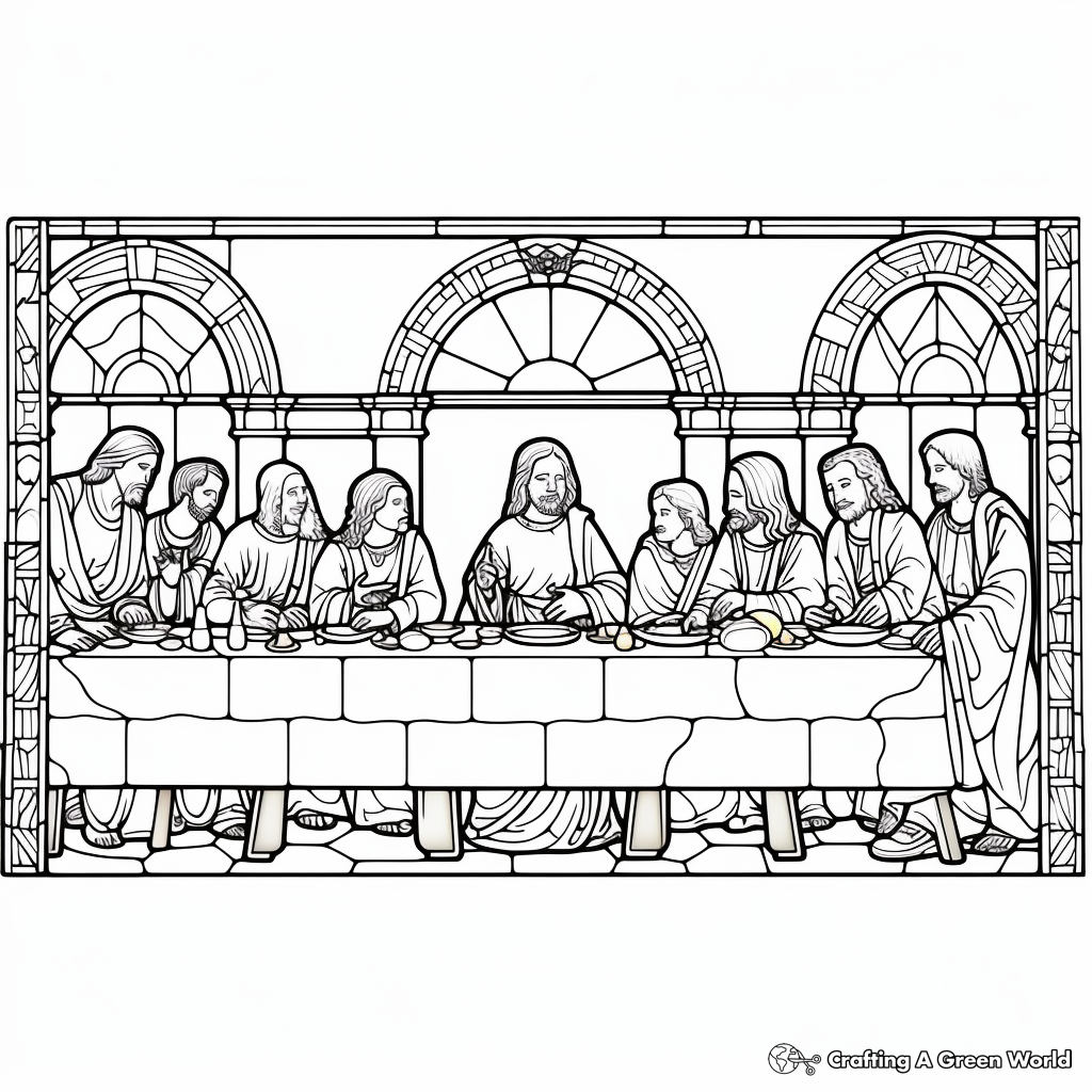 Last supper coloring pages