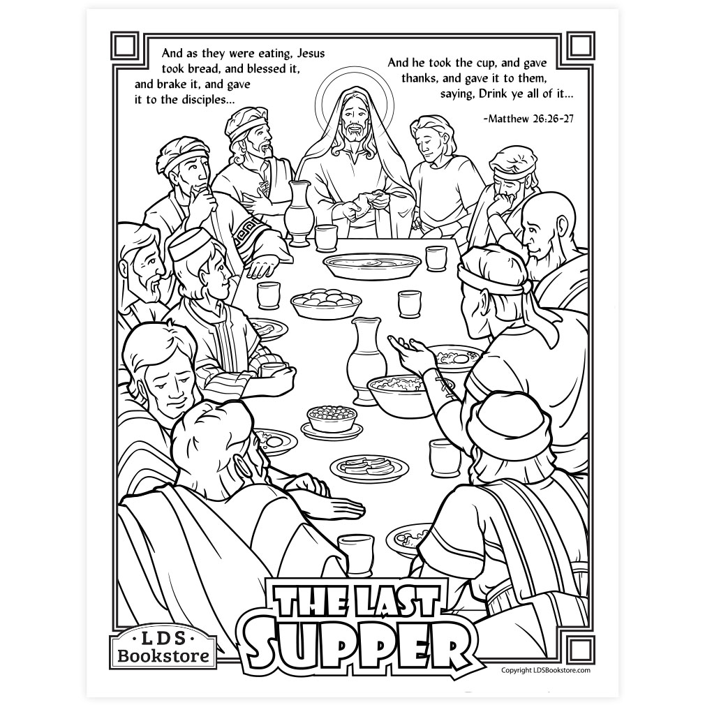 The last supper coloring page