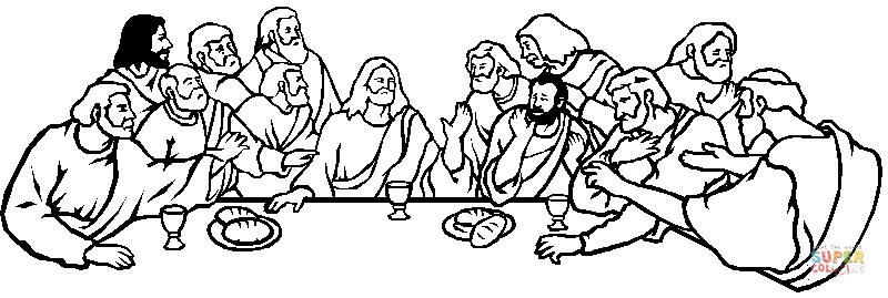 Jesus is talking at last supper coloring page free printable coloring pages
