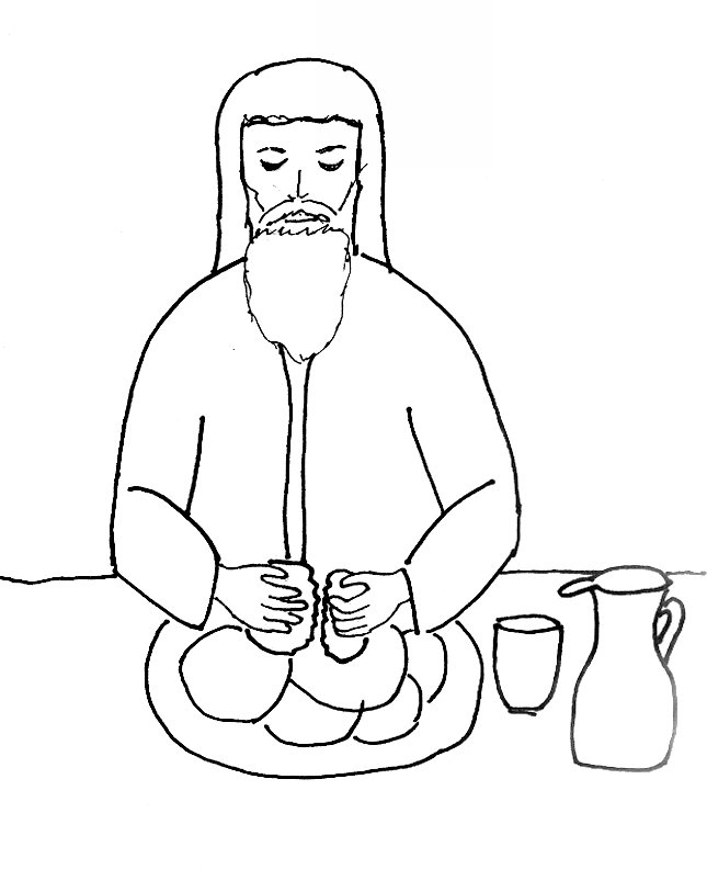 Bible story coloring page for the last supper free bible stories for children