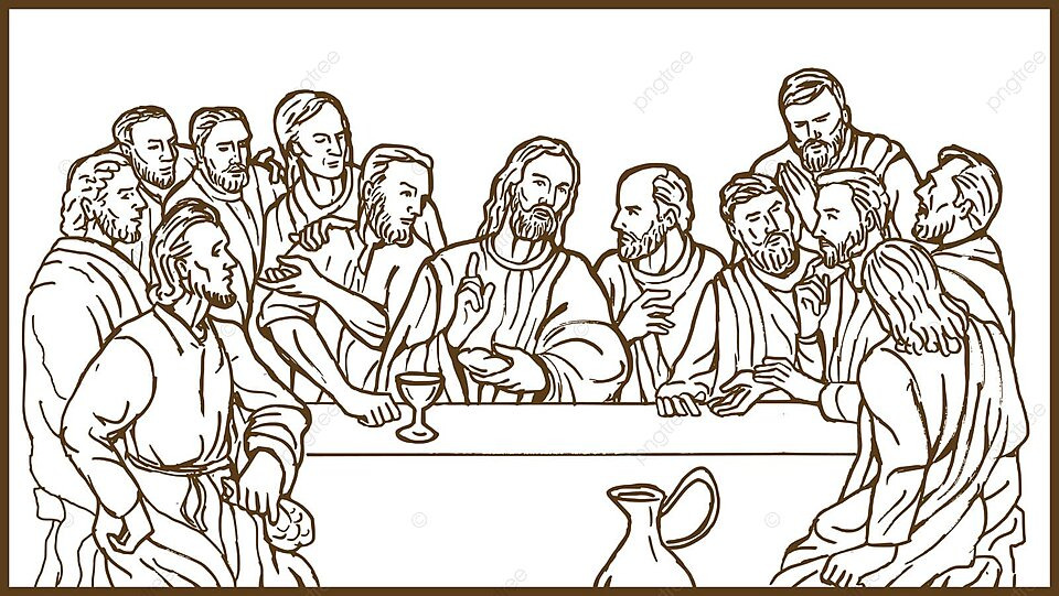 Last supper jesus christ savior disciples apostles drawing religious catholic photo background and picture for free download