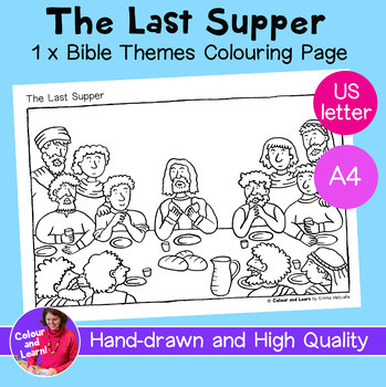 The last supper bible coloring sheetcolouring page christianitychurch