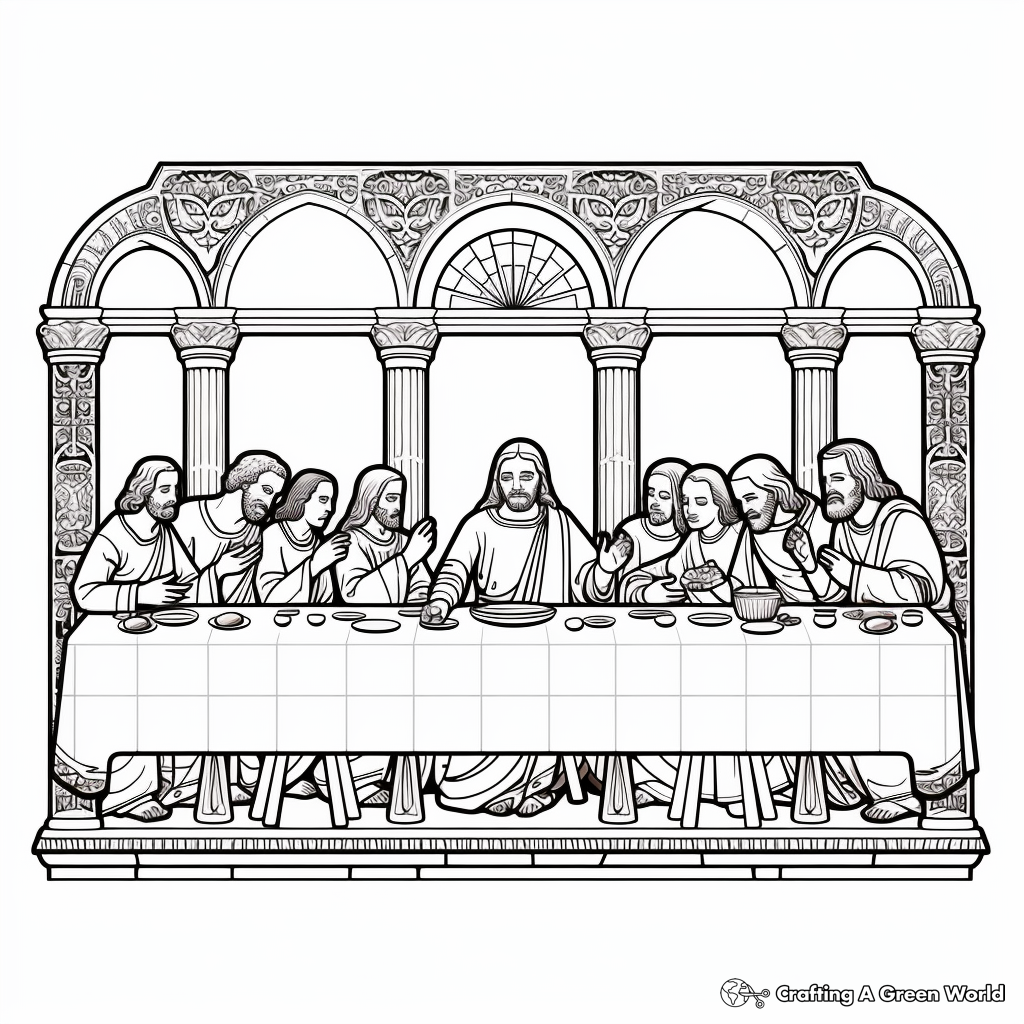 Last supper coloring pages