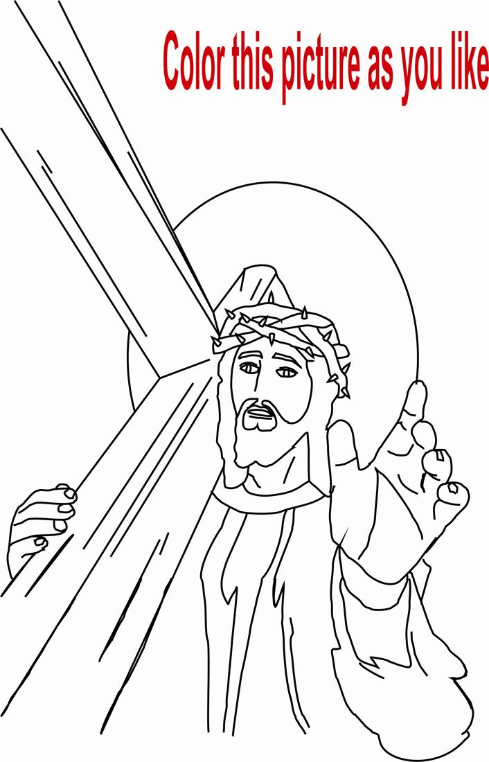Jesus coloring page printable for kids