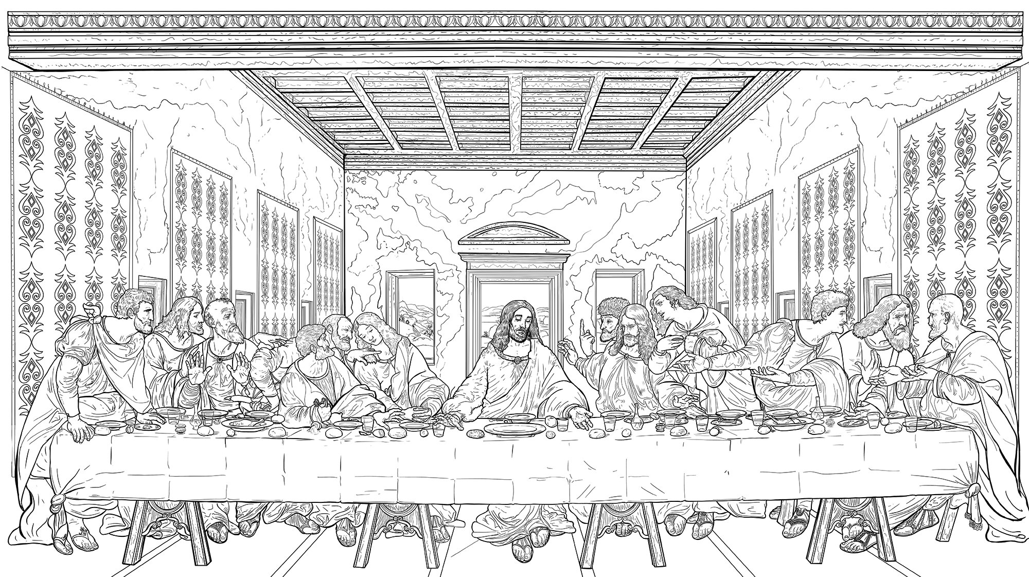 Last supper coloring