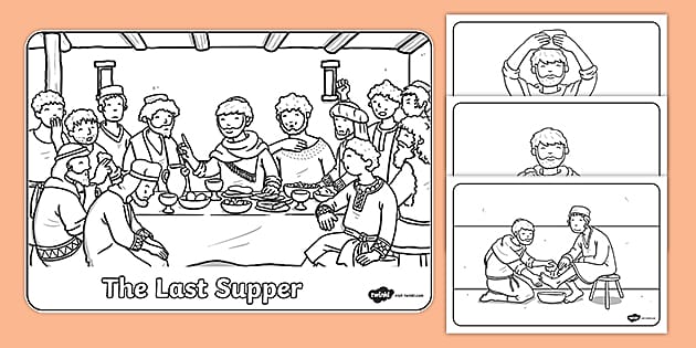 The last supper louring sheets teacher made