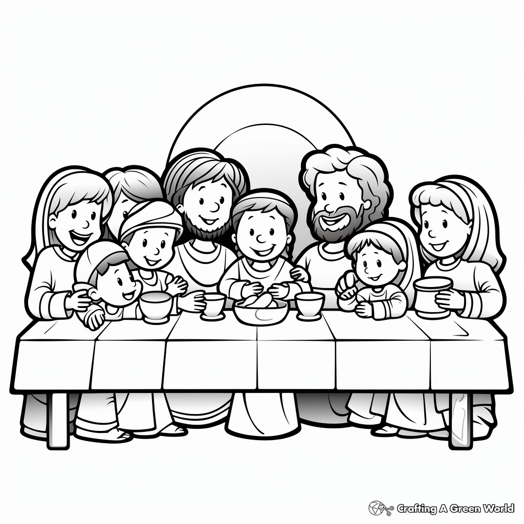 Last supper coloring pages