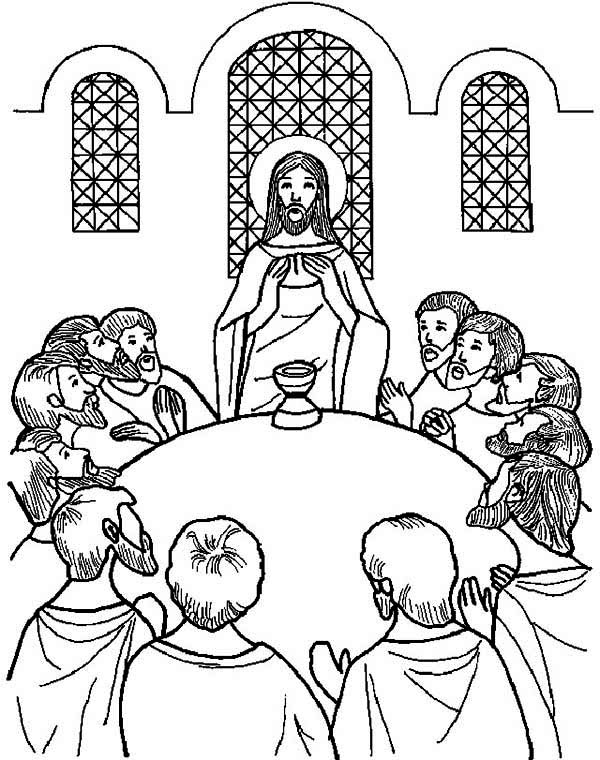 Free printable last supper coloring pages