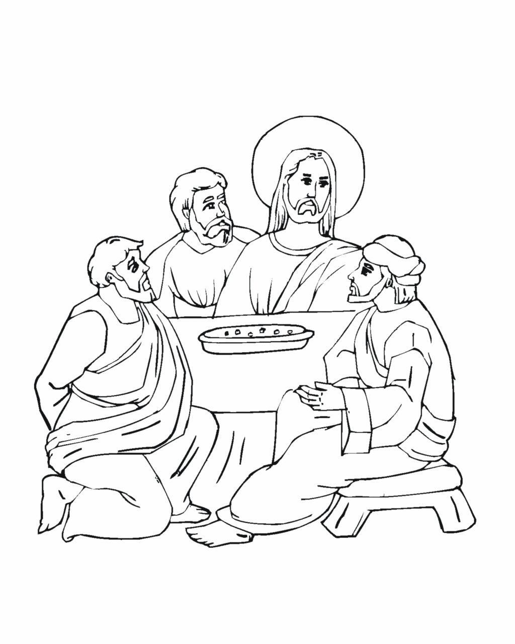 Free printable last supper coloring pages