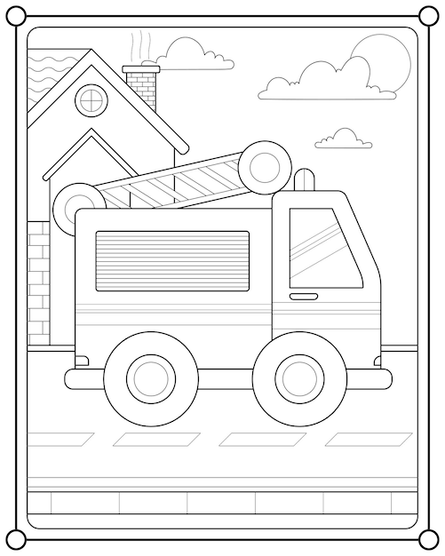 Truck coloring pages vectors illustrations for free download