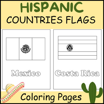 Hispanic countries flag coloring pages