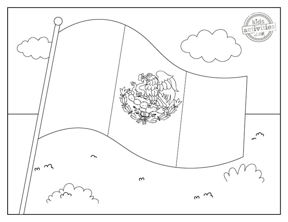 Festive mexican flag coloring pages kids activities blog