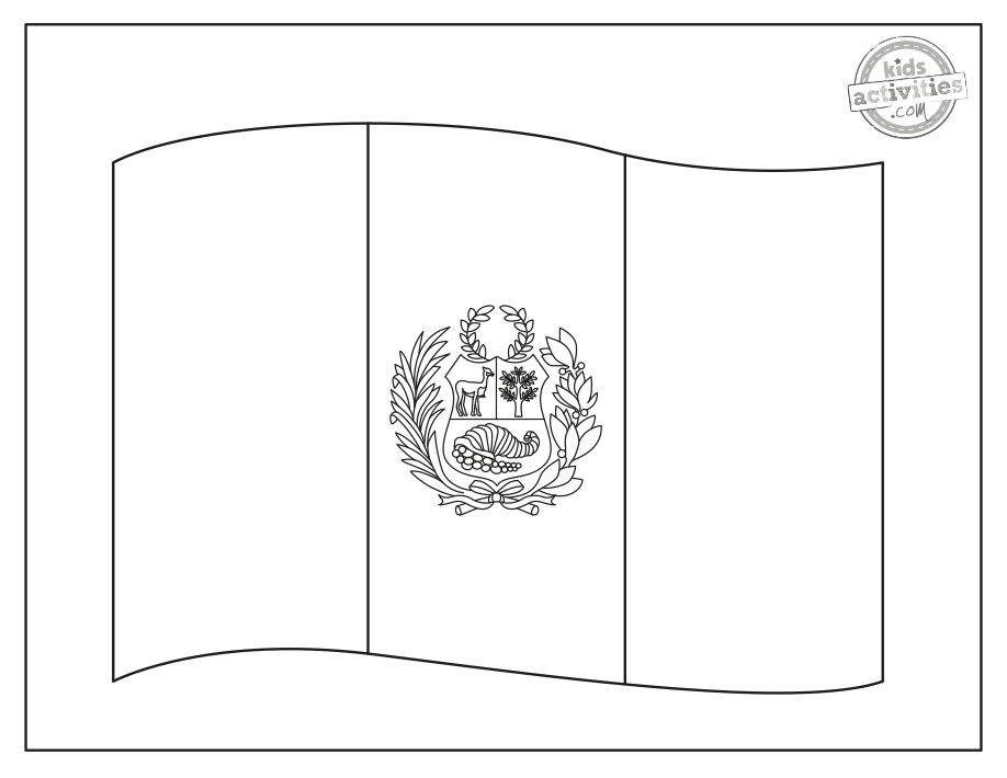 Renowned peru flag coloring pages kids activities blog kab