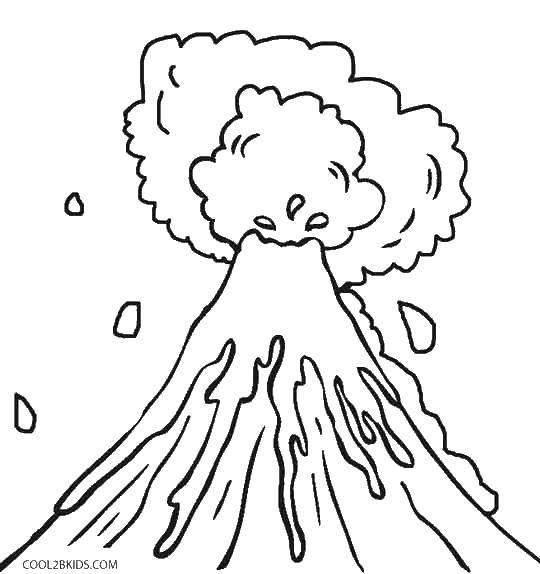 Online coloring pages coloring page the lava eption volcano coloring download and print free