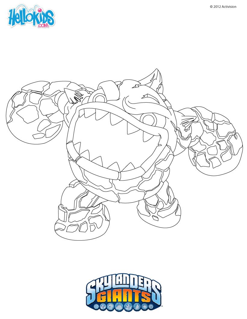 Skylanders giants coloring pages