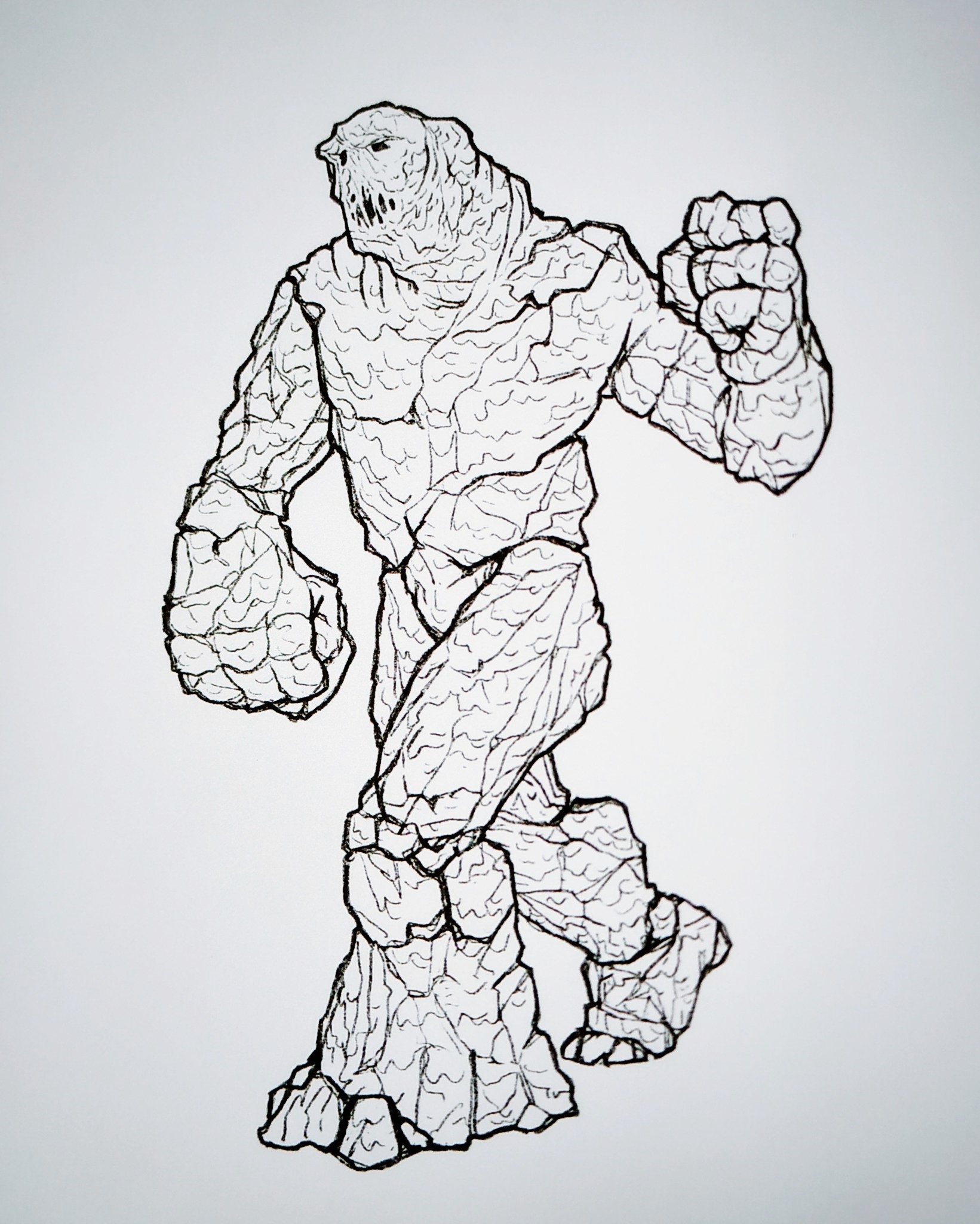 Sam the educational dm on x clay golem artist pedro a alberto illustration pedroaalberto on he has worked his way through the monstermanual some great pictures perfect for coloring dnd ttrpg