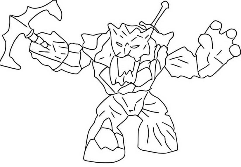 Coloring page eldrador creatures ice giant