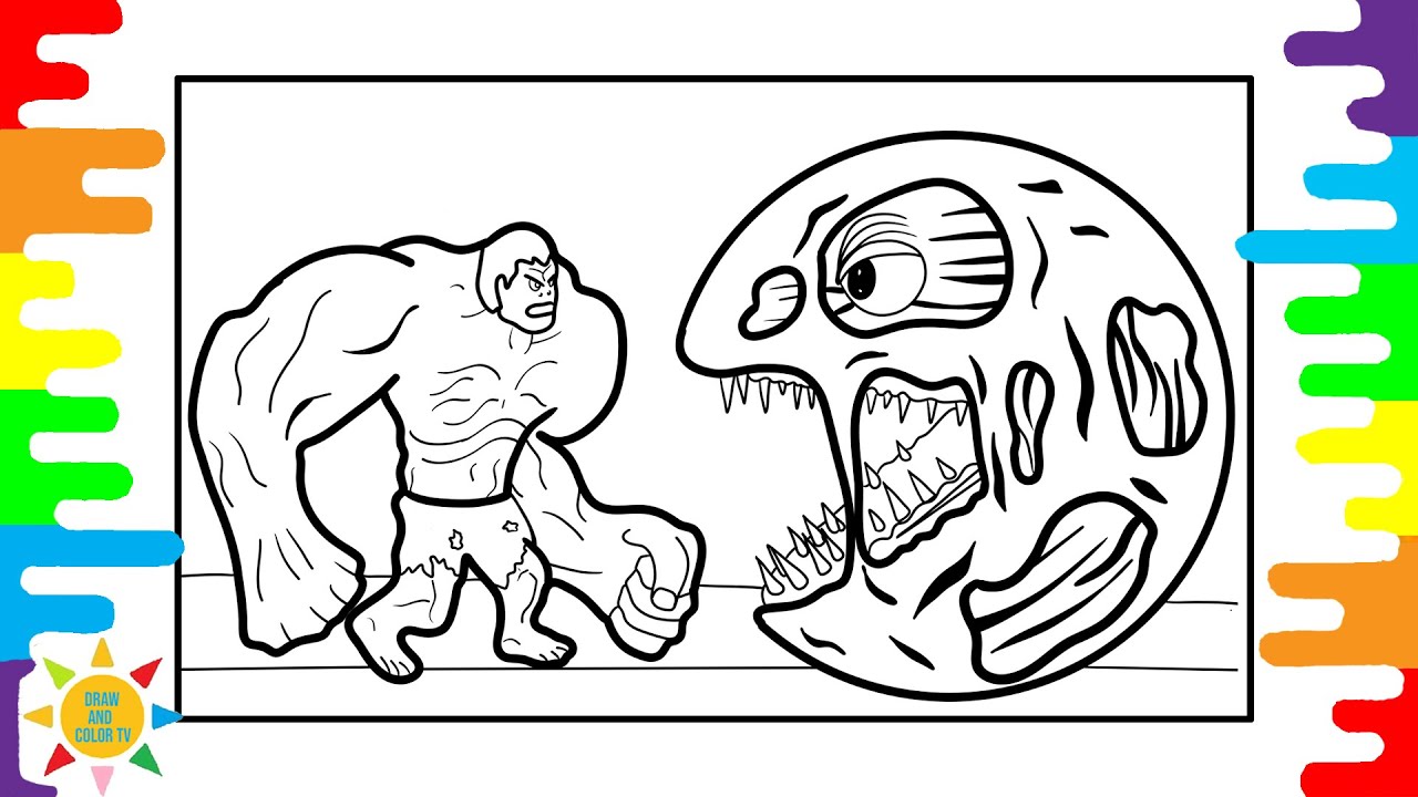 Hulk vs monster coloring pages hulk coloring avengers coloring