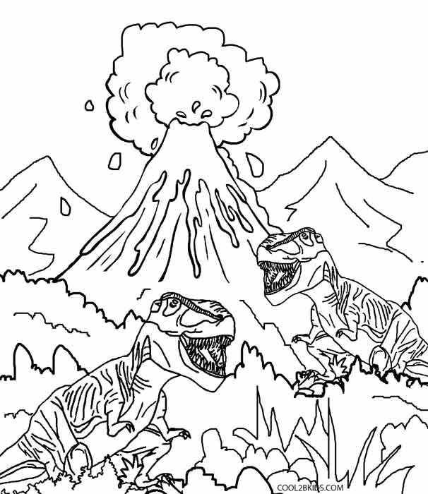 Printable volcano coloring pages for kids coolbkids dinosaur coloring pages monster coloring pages mandala coloring pages