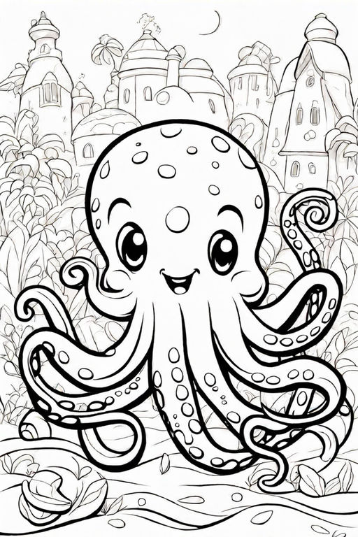 Very scary coloring book monster