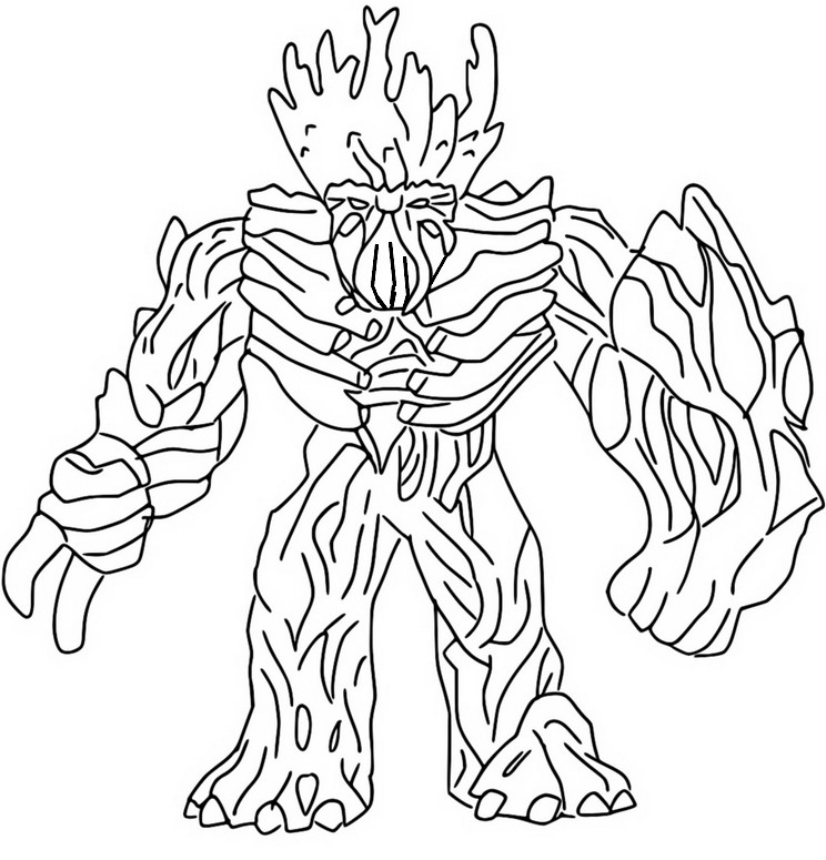 Coloring page eldrador creatures jungle lord