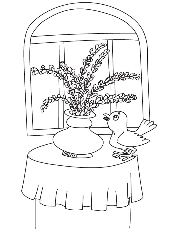 Bird looking at lavender coloring page download free bird looking at lavender coloring page for kids best coloring pages