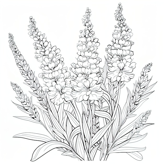 Premium vector lavender coloring book