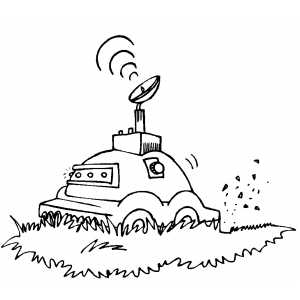 Lawnmower coloring page