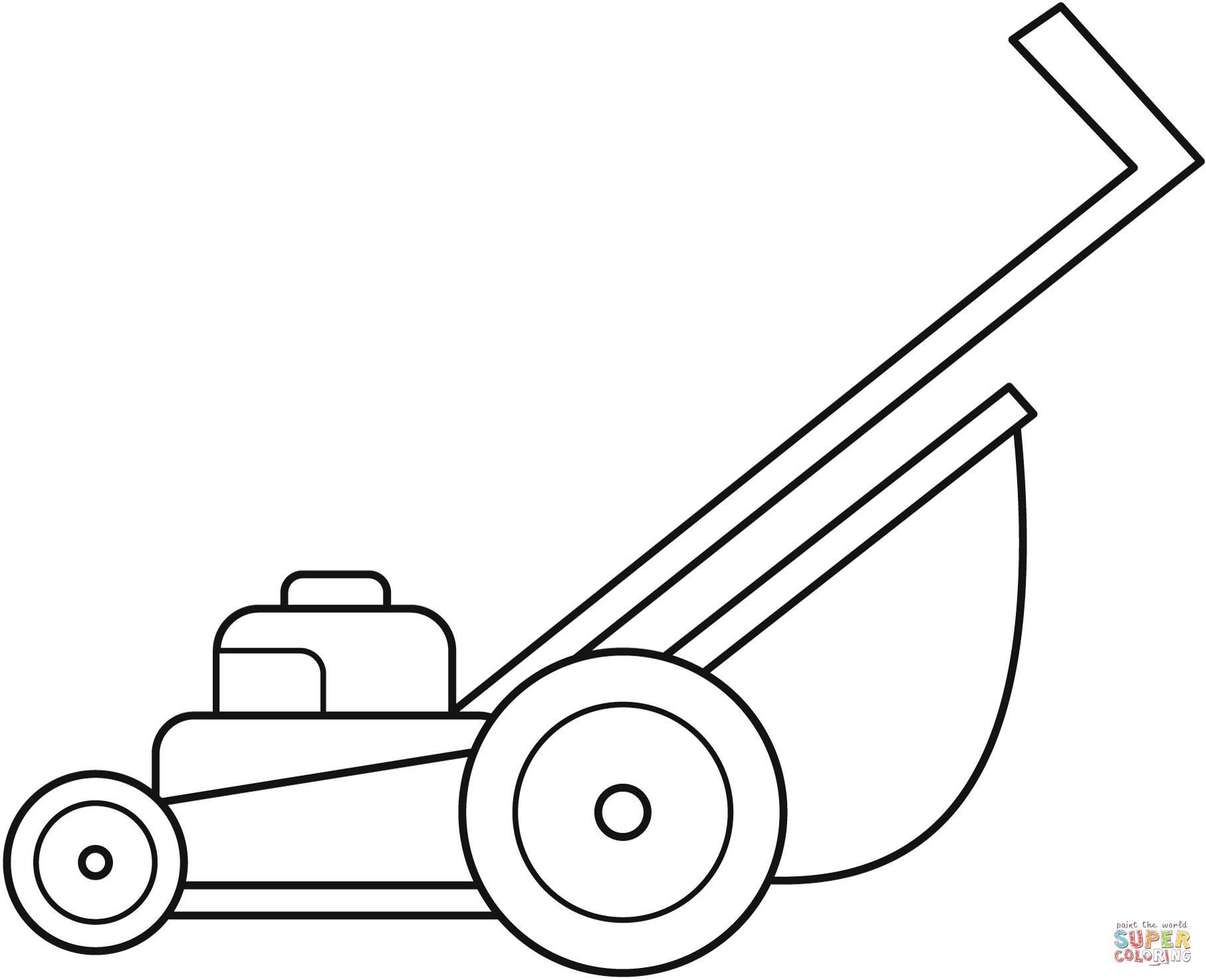 Lawn mower coloring page free printable coloring pages